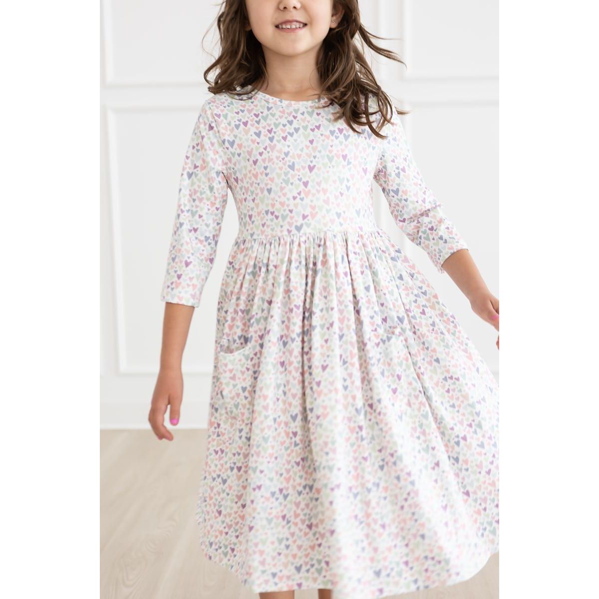 One in a Million 3/4 Sleeve Pocket Twirl Dress