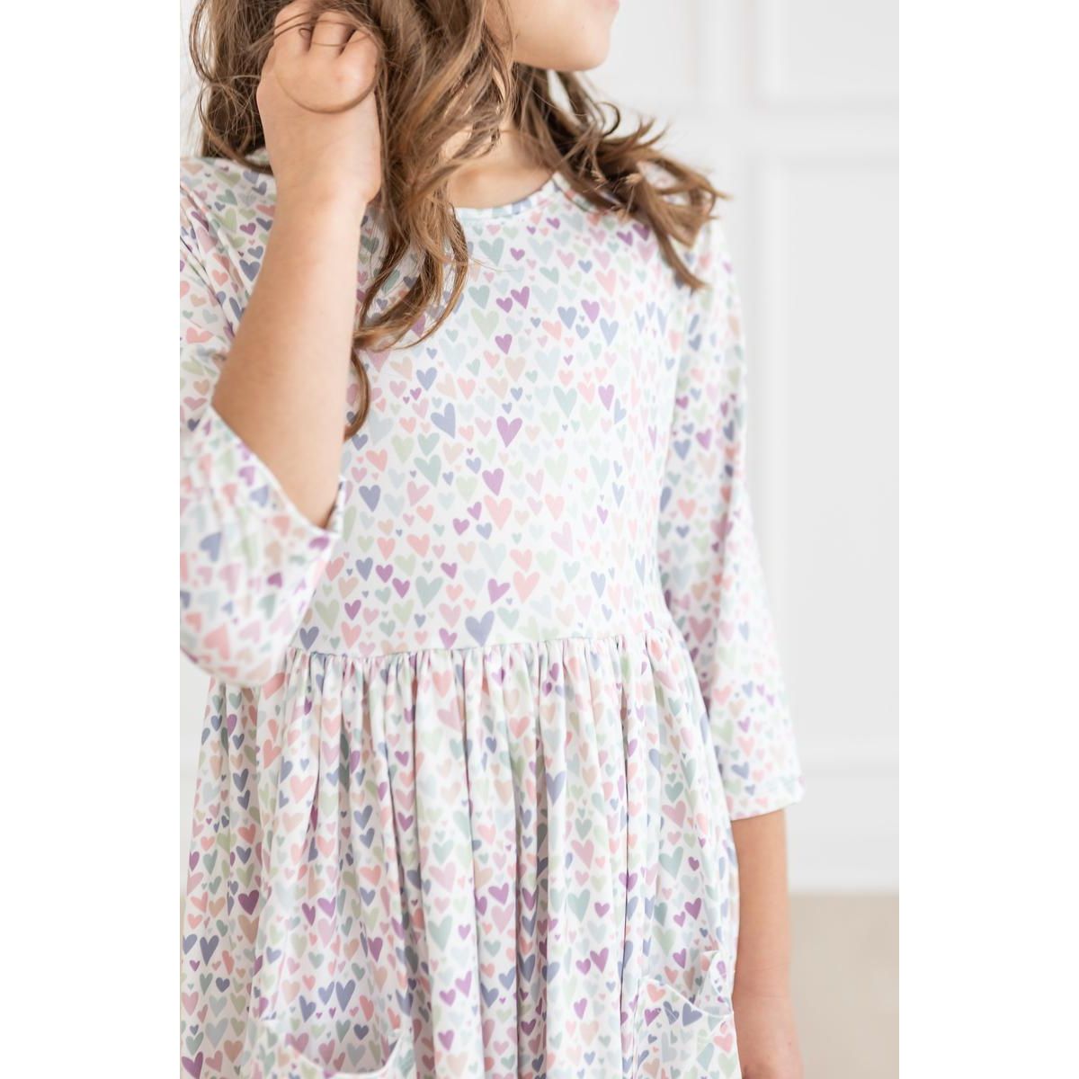 One in a Million 3/4 Sleeve Pocket Twirl Dress