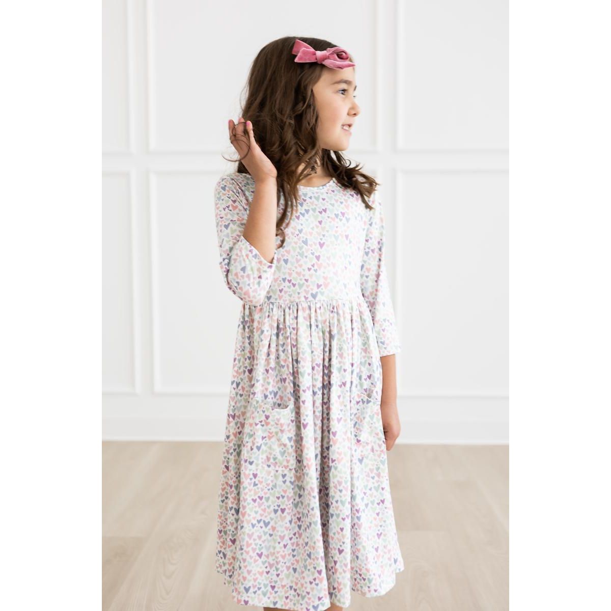 One in a Million 3/4 Sleeve Pocket Twirl Dress