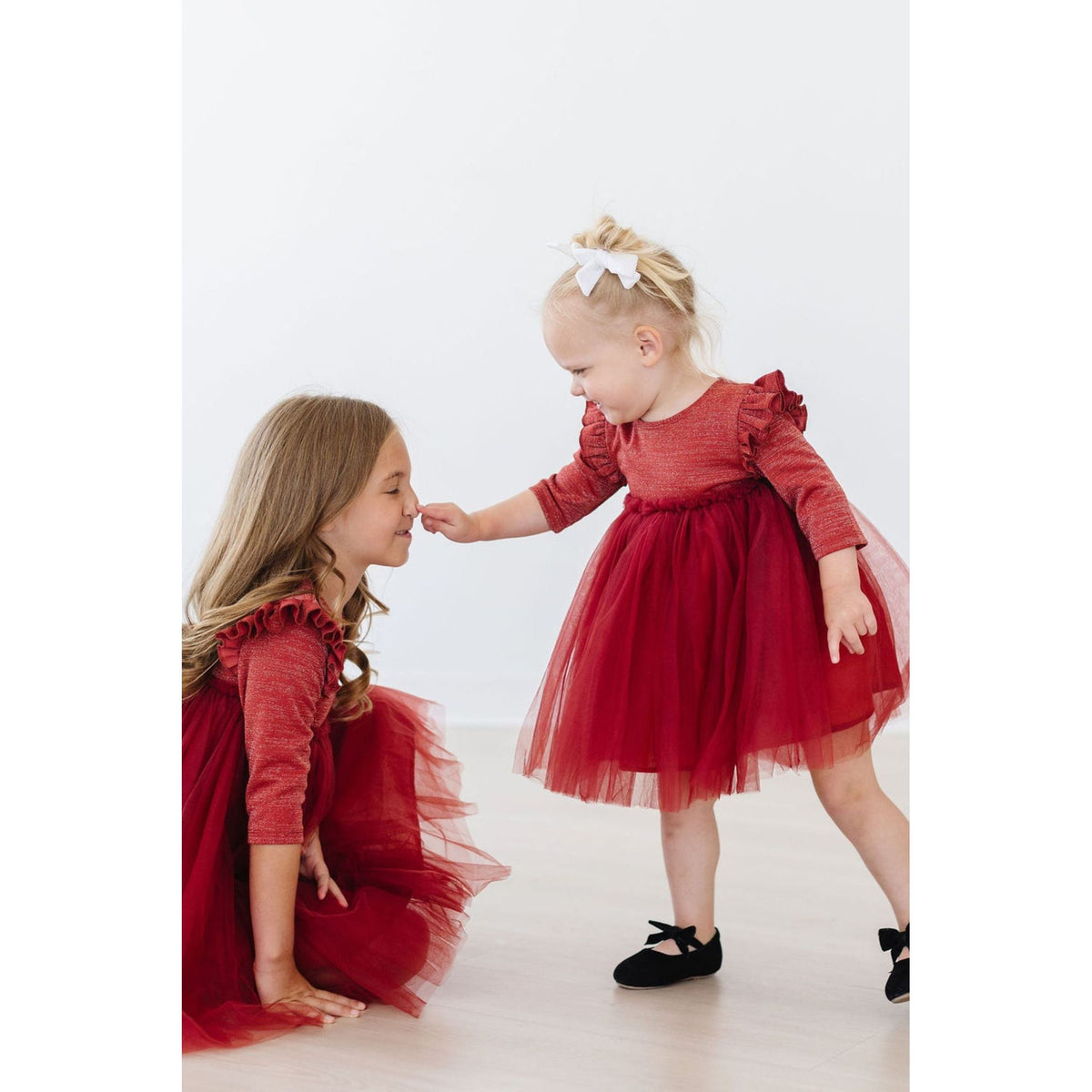 Pumpkin Spice Shimmer 3/4 Sleeve Tutu Dress