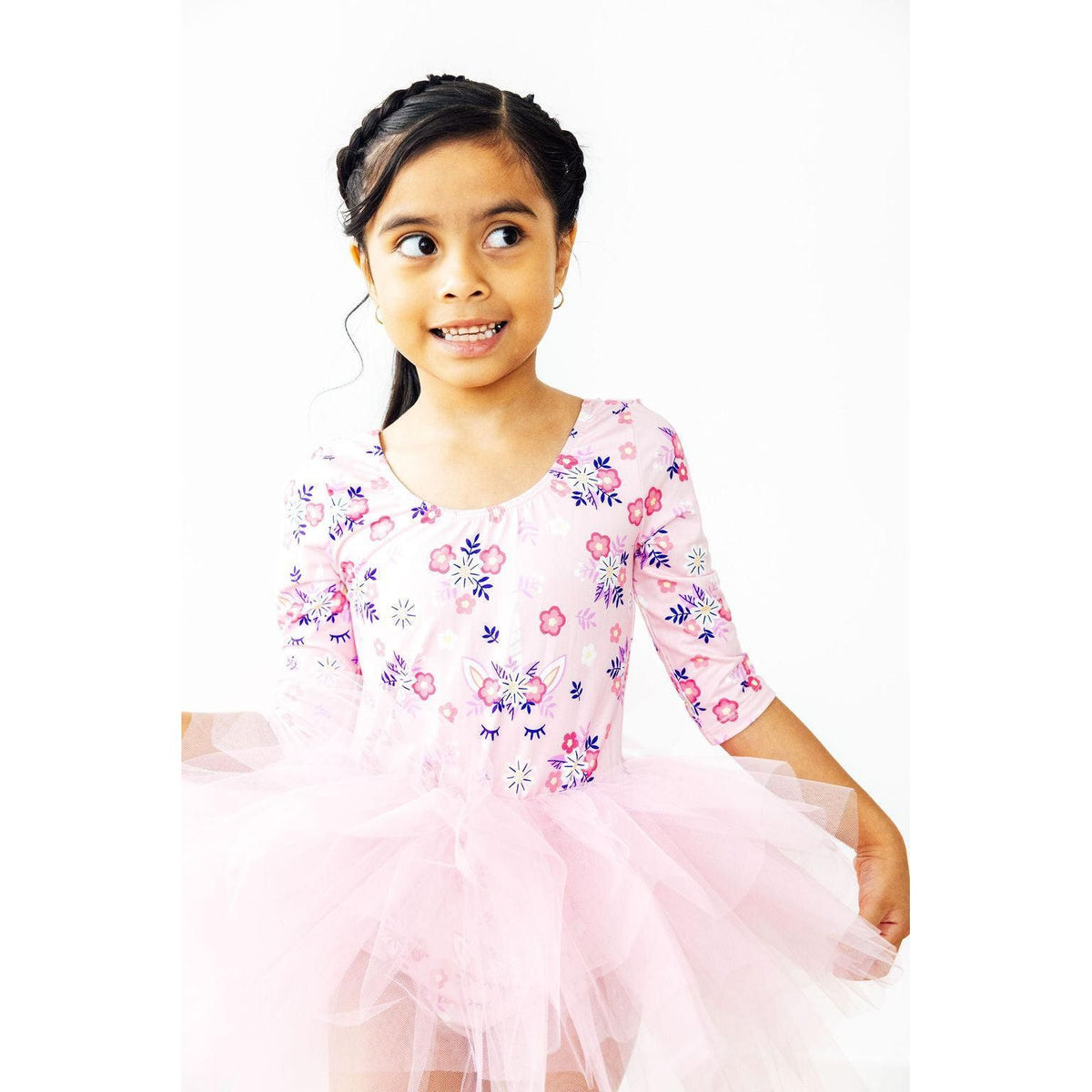 Retro Daydream 3/4 Sleeve Tutu Leotard