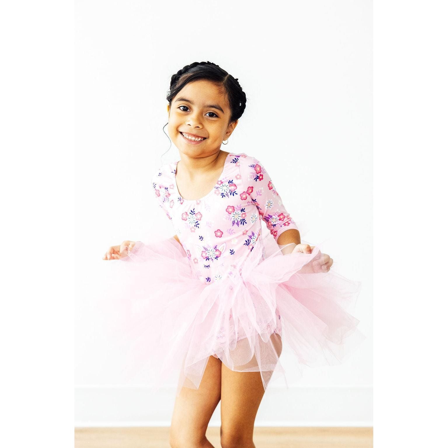 Retro Daydream 3/4 Sleeve Tutu Leotard