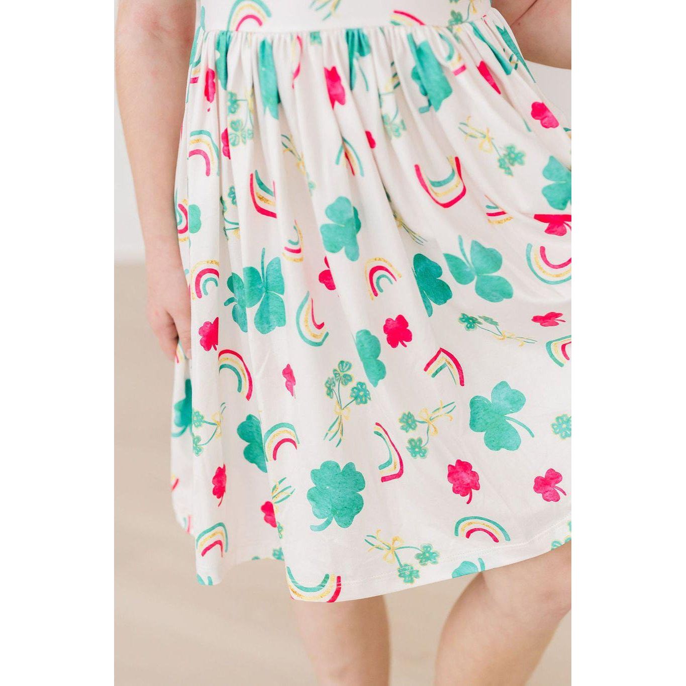 Top of the Mornin' Flutter Sleeve Twirl Dress