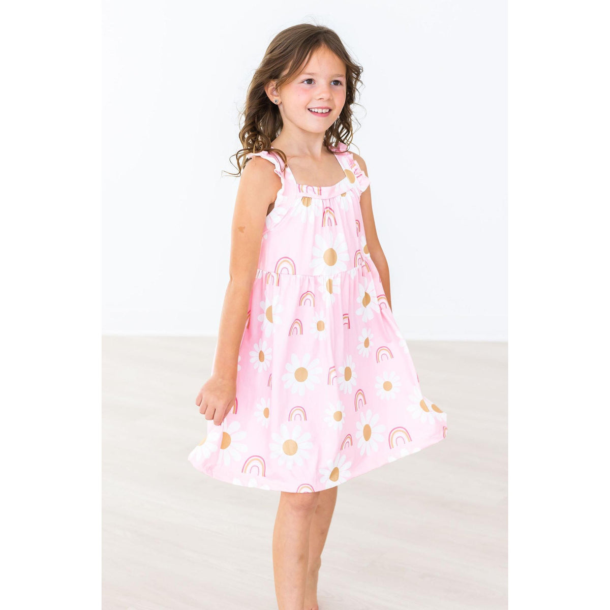 You are My Sunshine Ruffle Cross Back Dress