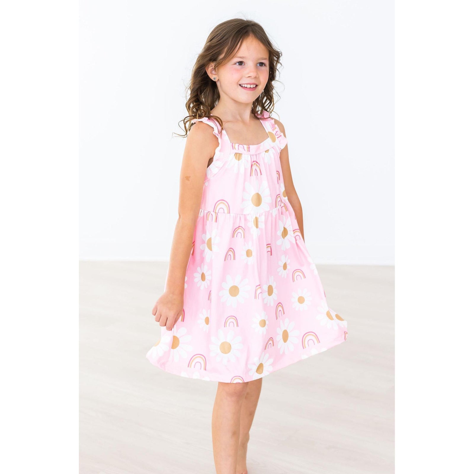 You are My Sunshine Ruffle Cross Back Dress
