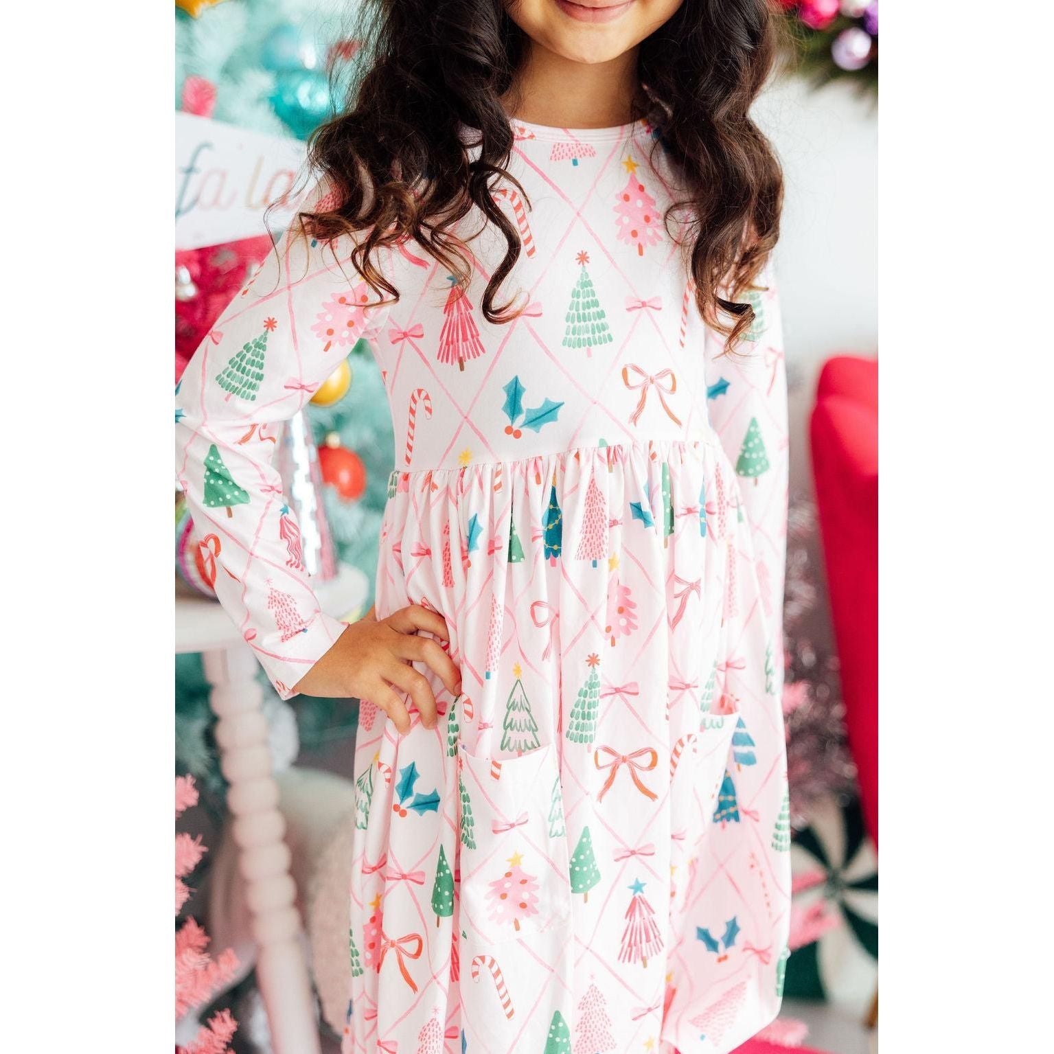 Very Merry L/S Pocket Twirl Dress