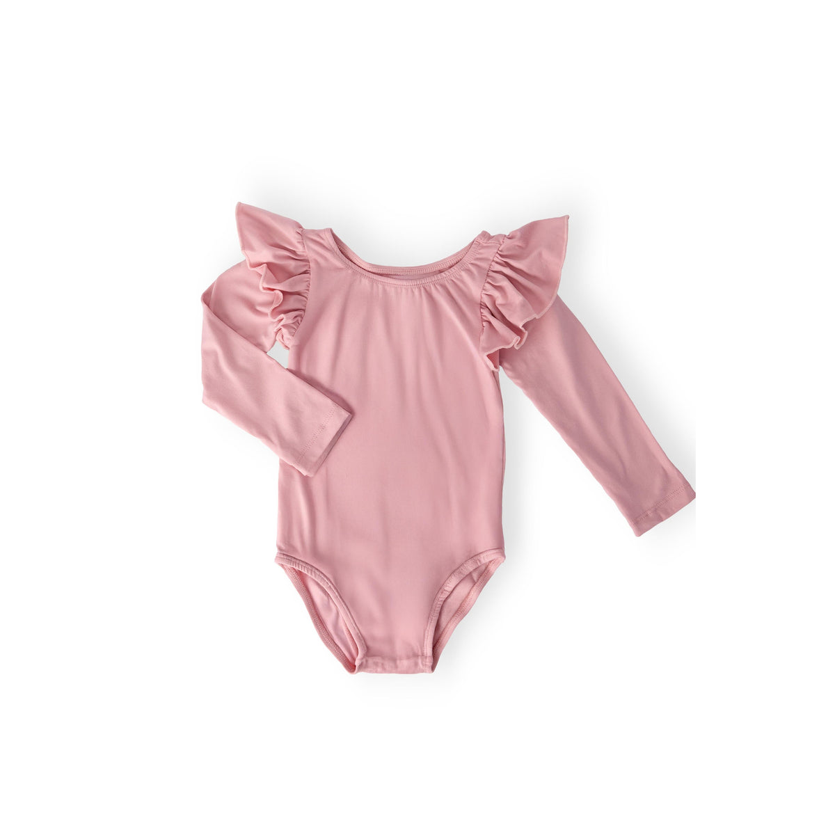 Vintage Pink L/S Flutter Sleeve Leotard