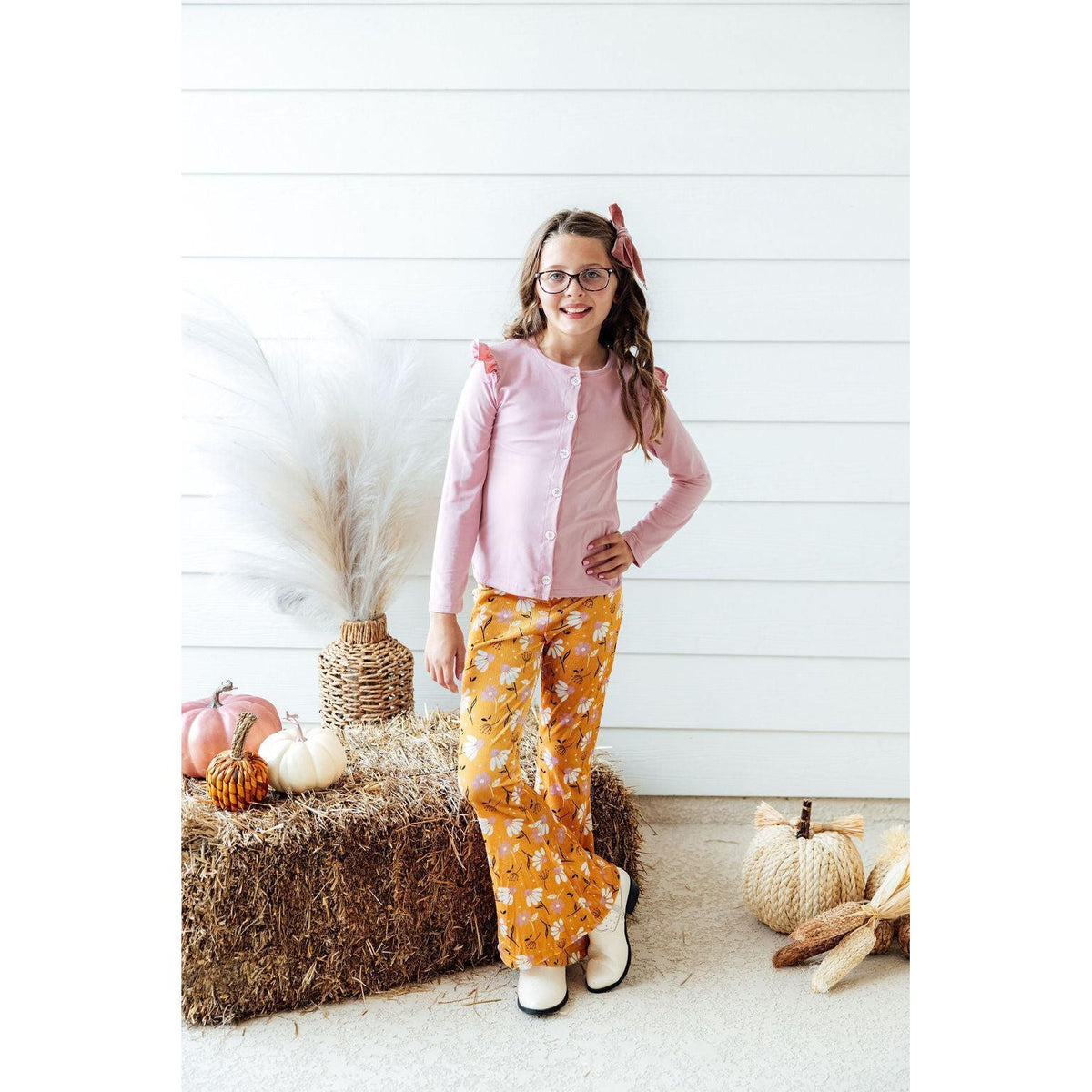 Vintage Pink Ruffle Cardigan
