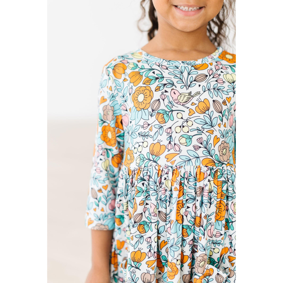 Vintage Vibes 3/4 Pocket Twirl Dress
