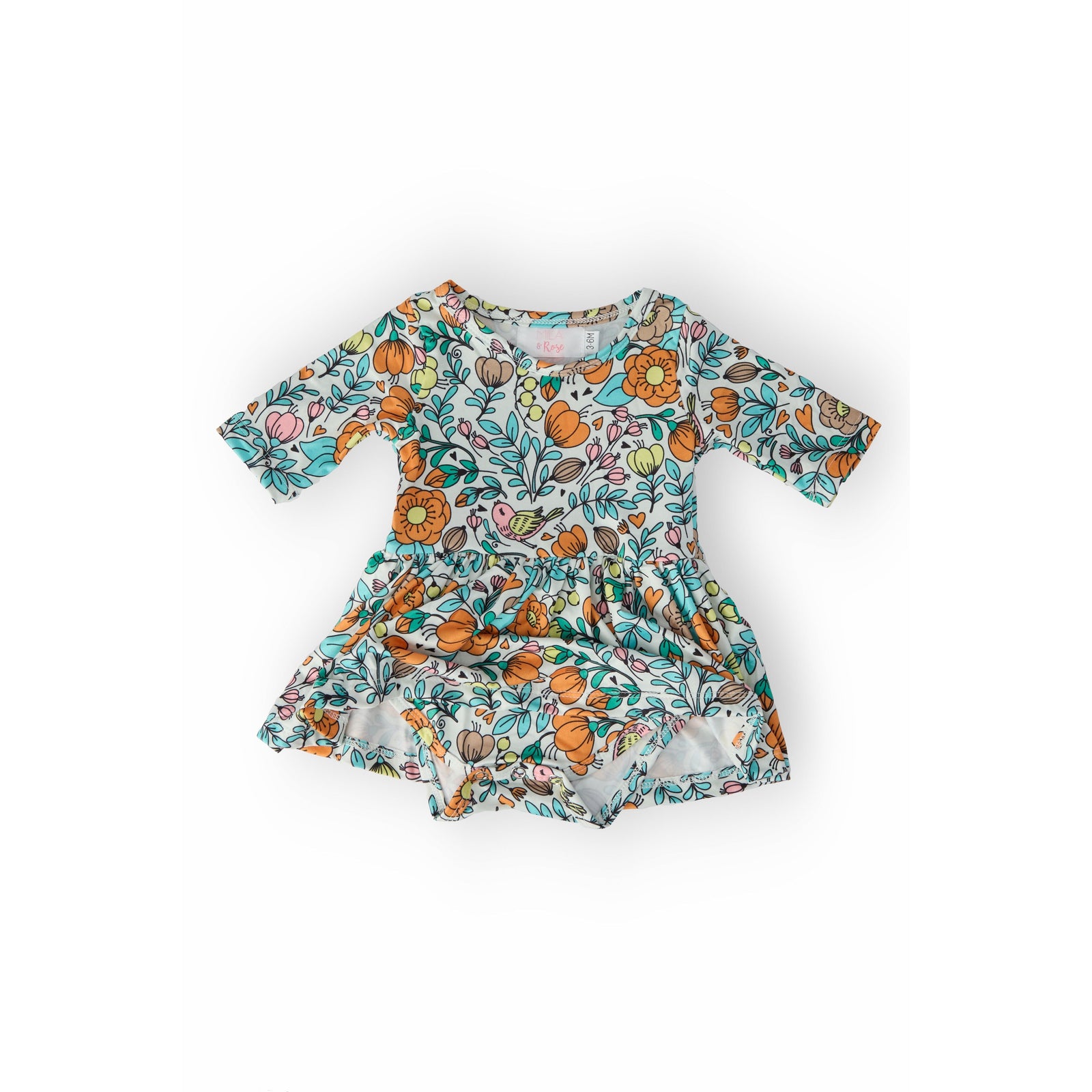 Vintage Vibes 3/4 Sleeve Twirl Bodysuit