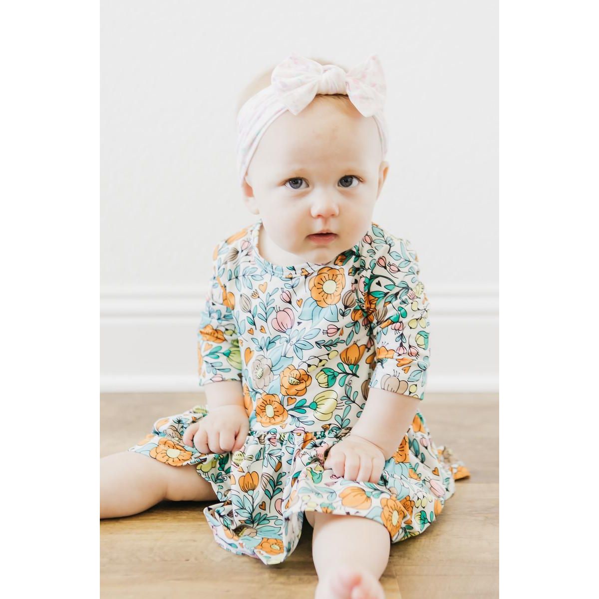 Vintage Vibes 3/4 Sleeve Twirl Bodysuit