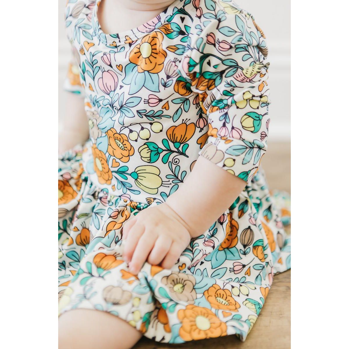 Vintage Vibes 3/4 Sleeve Twirl Bodysuit