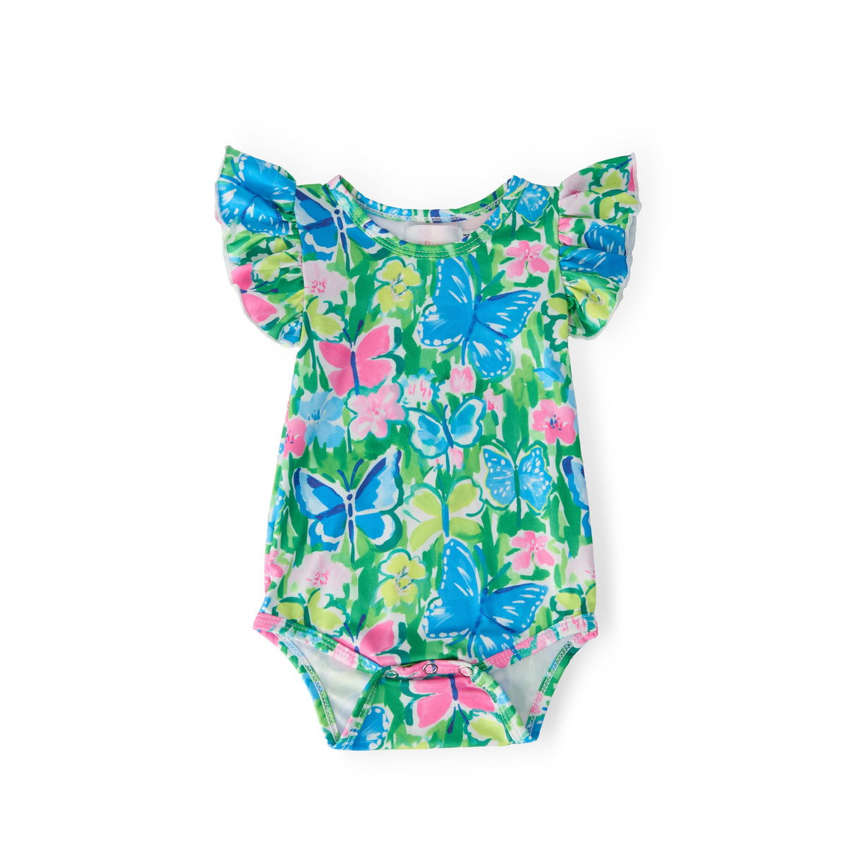 Watercolor Butterflies S/S Flutter Bodysuit