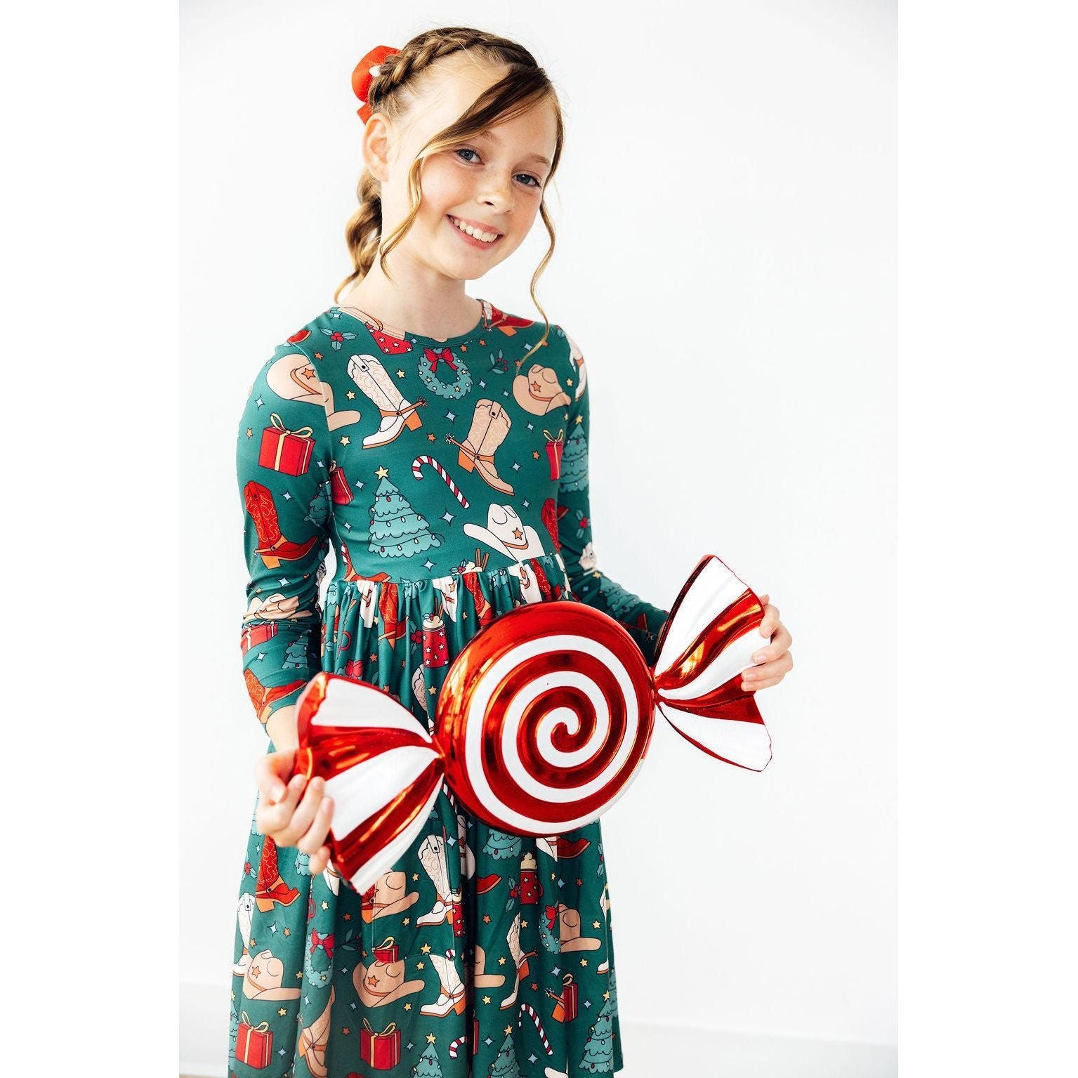 Western Wonderland L/S Pocket Twirl Dress