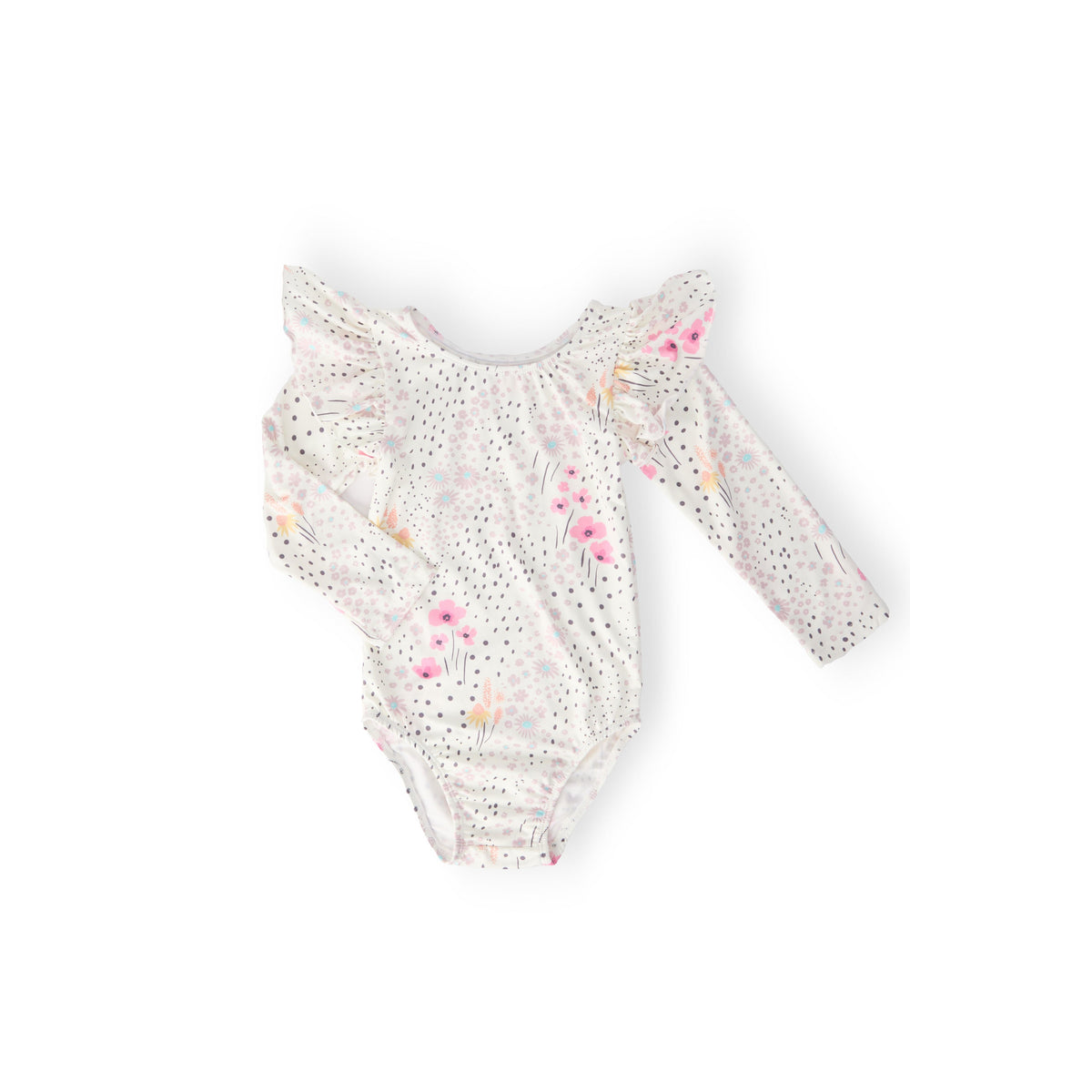 Whimsical Wildflowers L/S Flutter Sleeve Leotard
