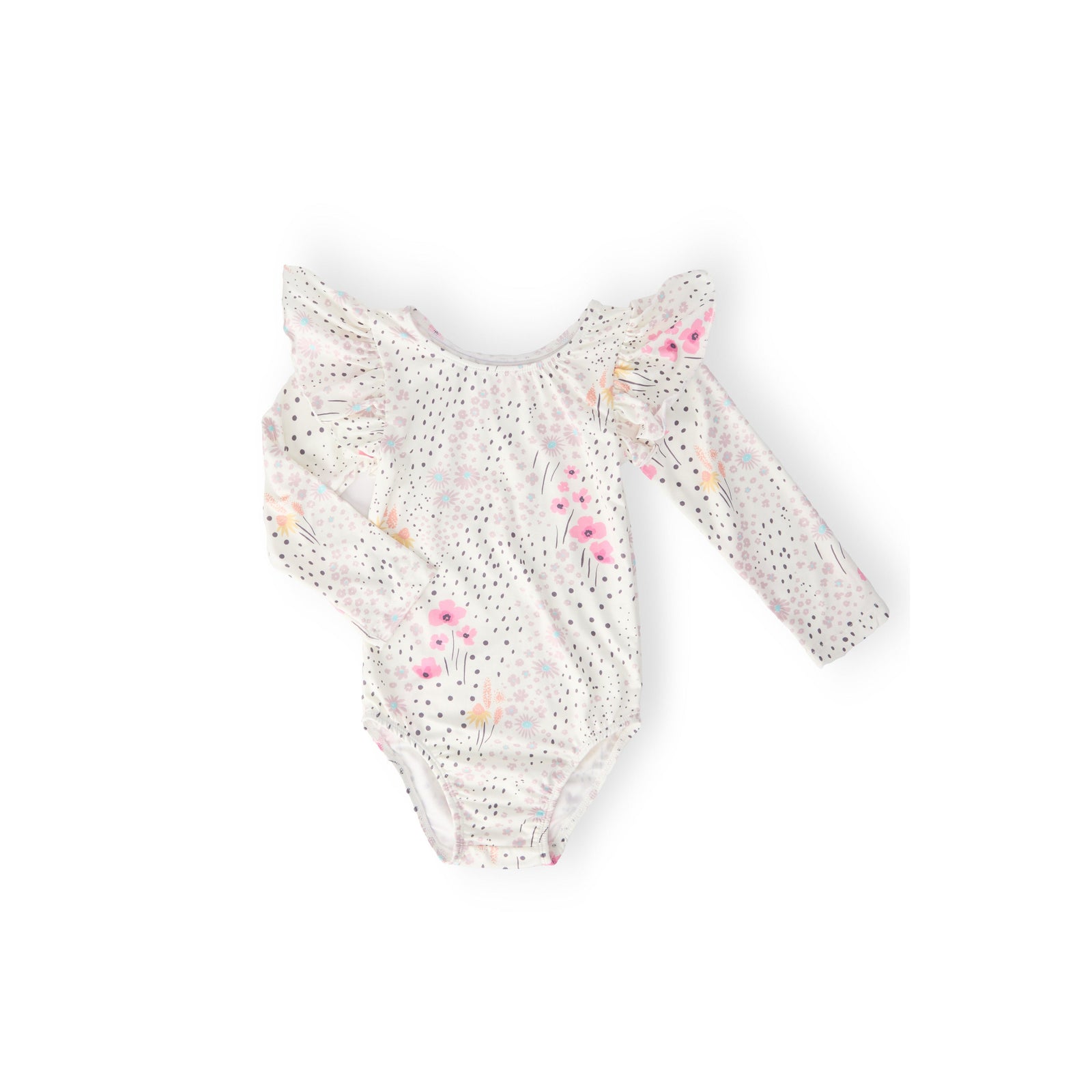 Whimsical Wildflowers L/S Flutter Sleeve Leotard
