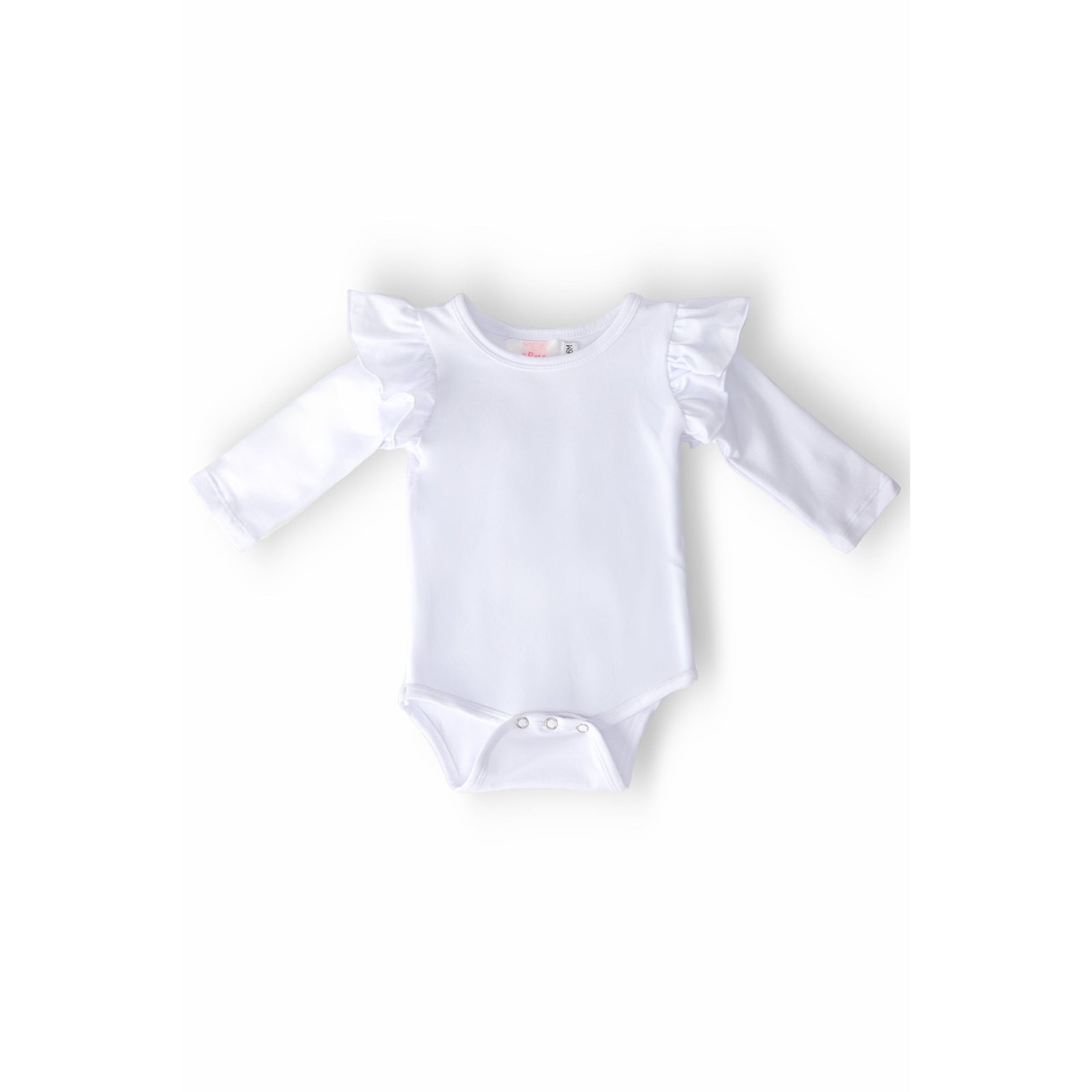 White L/S Flutter Bodysuit