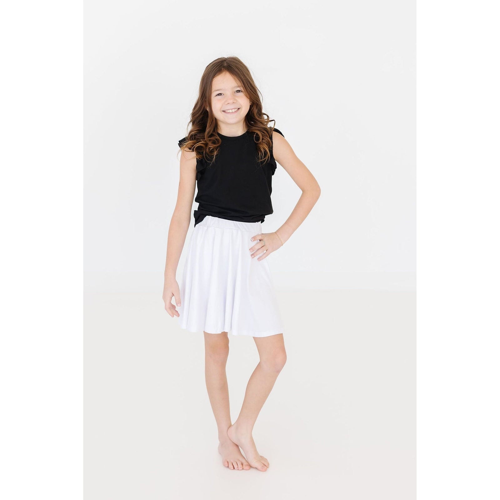 White Twirl Skort