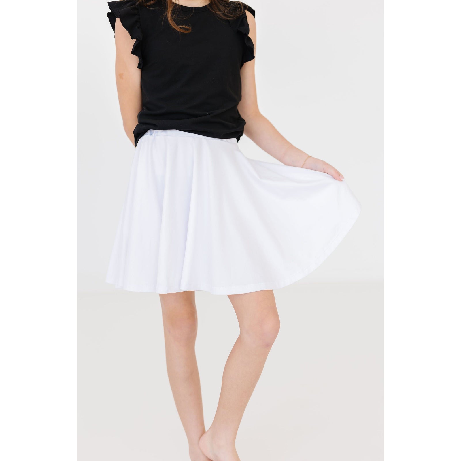 White Twirl Skort