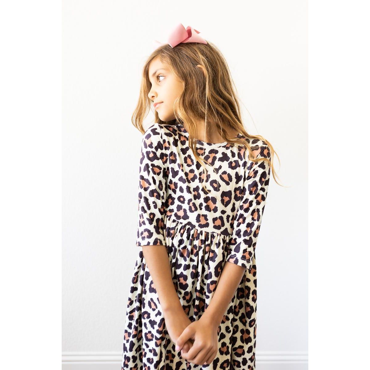 Wild One 3/4 Sleeve Pocket Twirl Dress