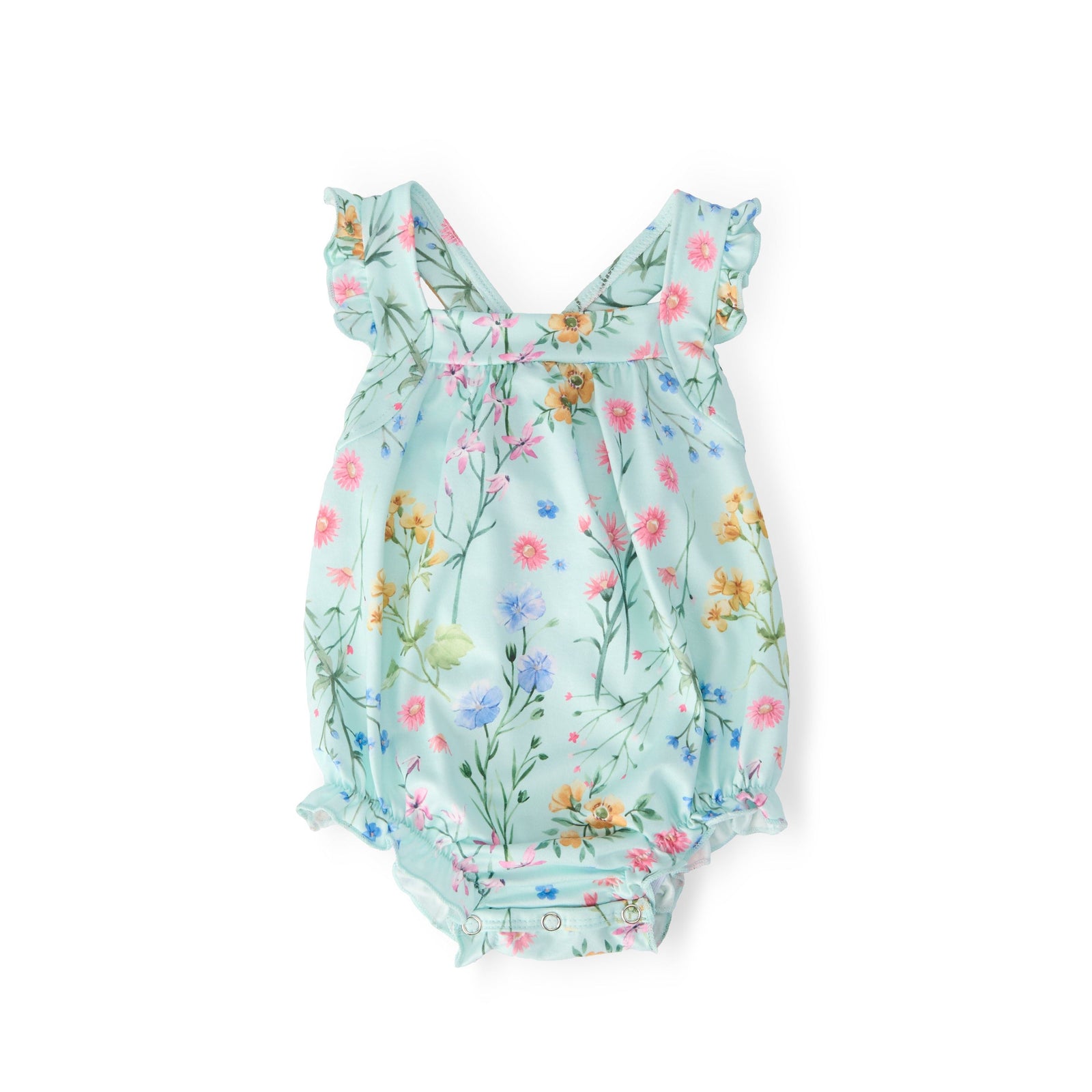 Wild Woods Ruffle Cross Back Romper