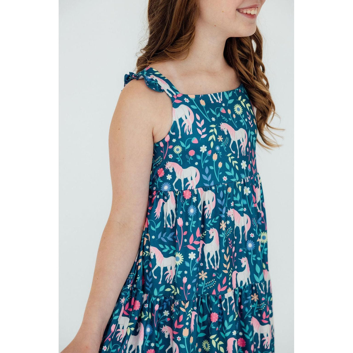Wish Upon a Unicorn Ruffle Maxi Dress