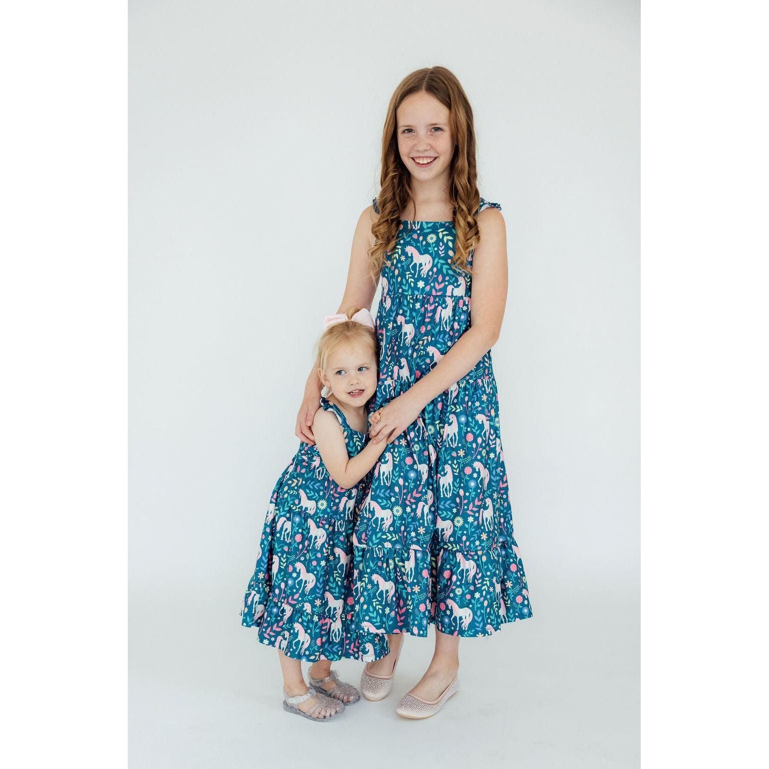 Wish Upon a Unicorn Ruffle Maxi Dress