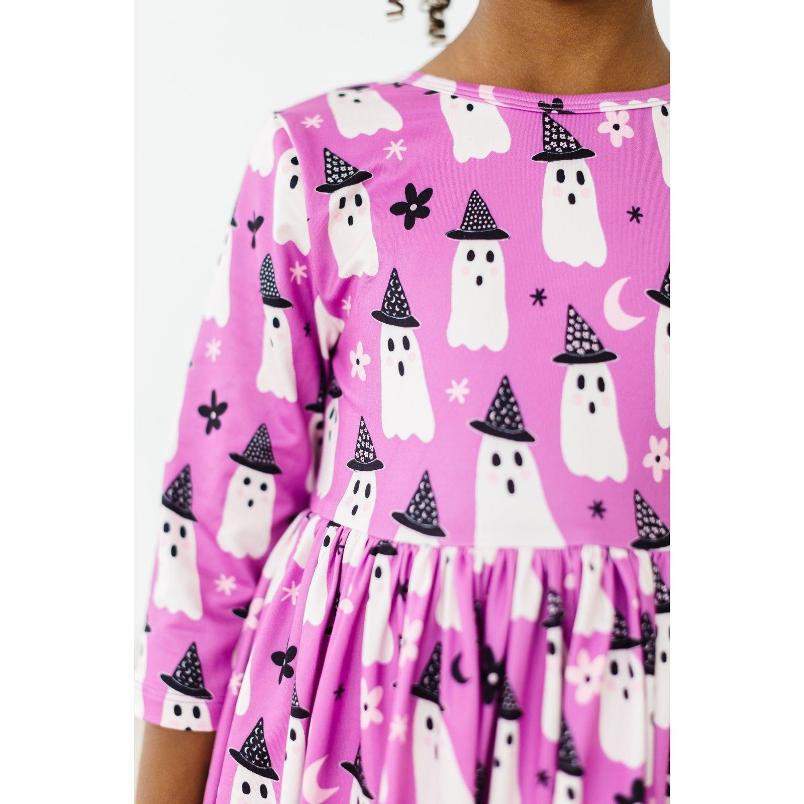 Witches Boo 3/4 Sleeve Pocket Twirl Dress