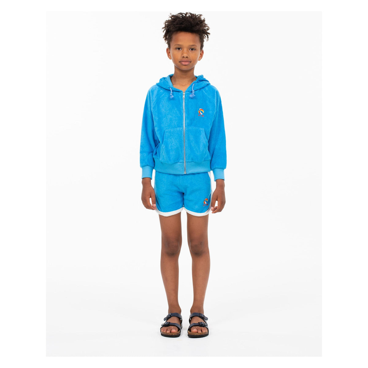 terry zip up hoodie | sky terry