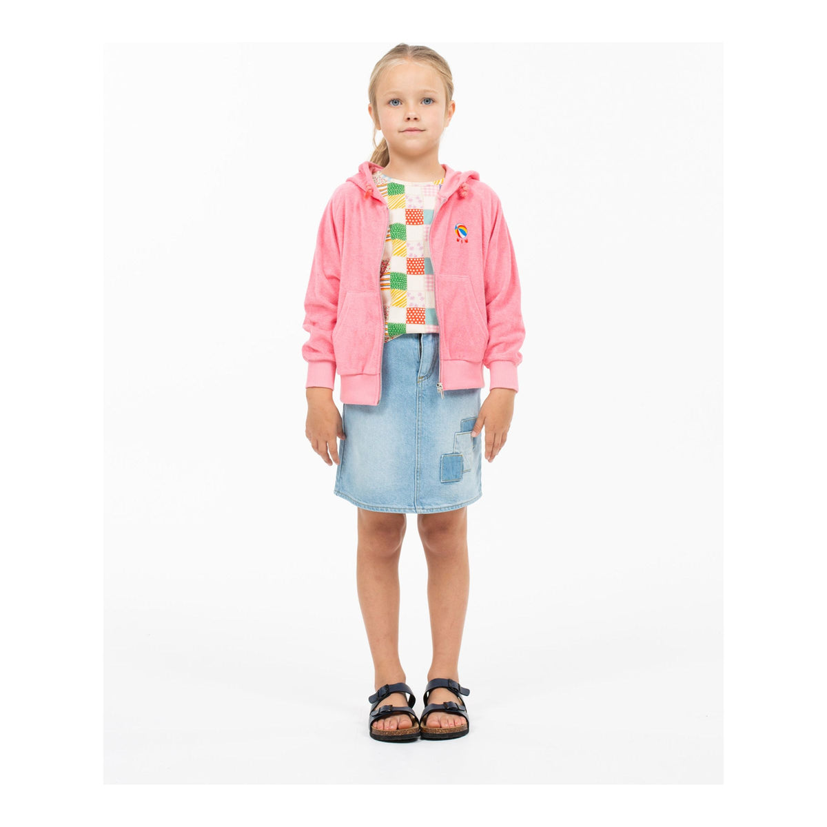 terry zip up hoodie | bubblegum