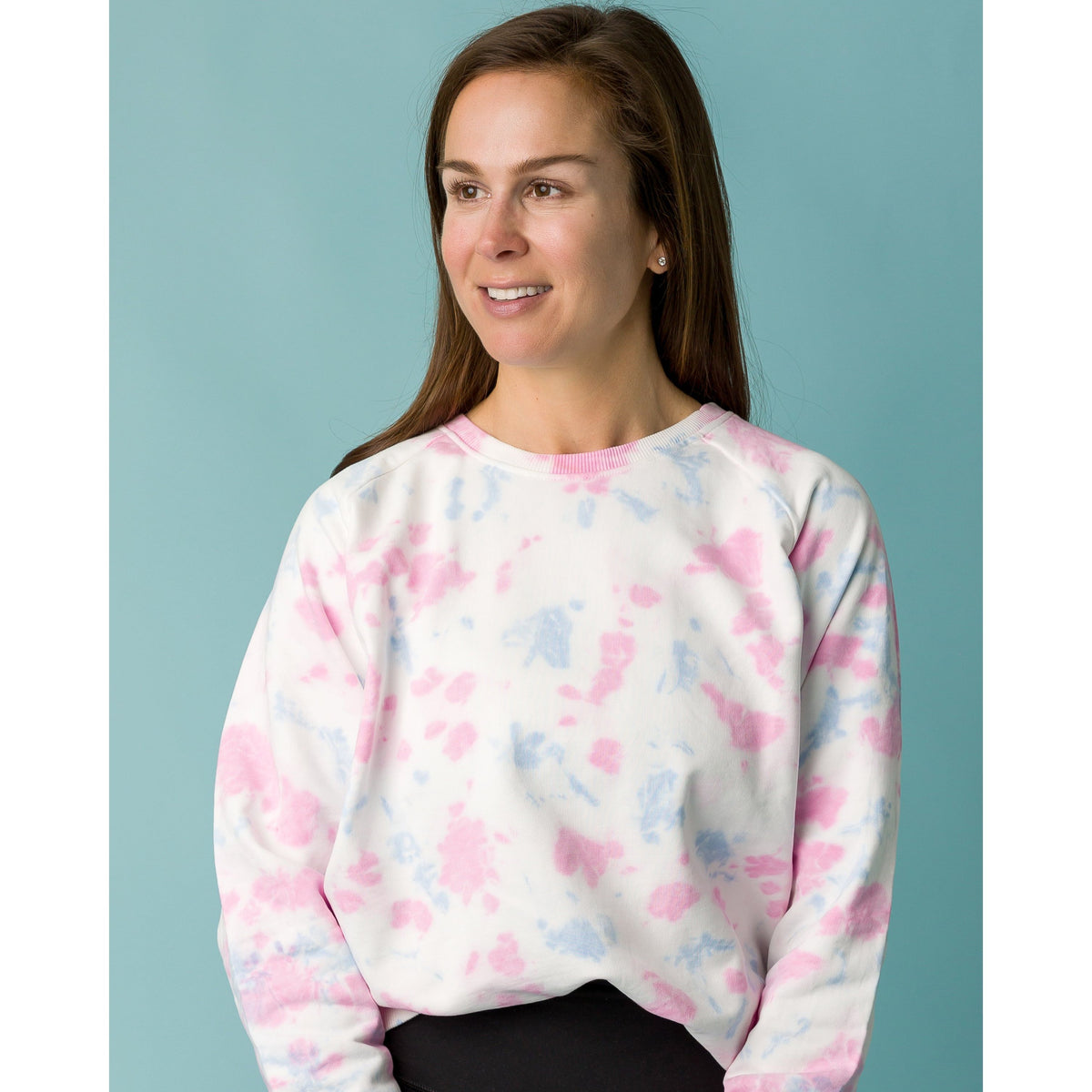 Women's Organic Pullover Sweatshirt [Pastel Marble]