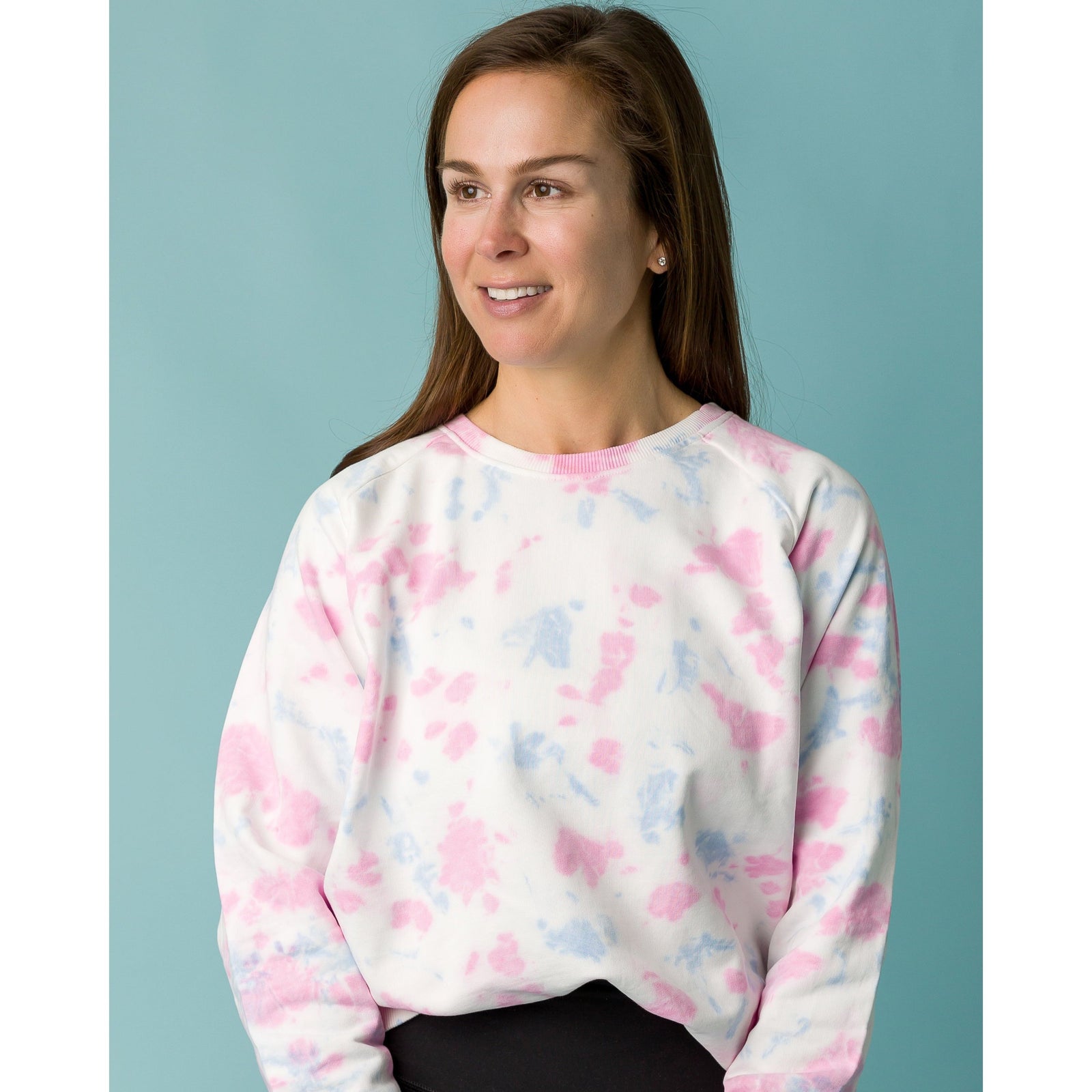 Women's Organic Pullover Sweatshirt [Pastel Marble]