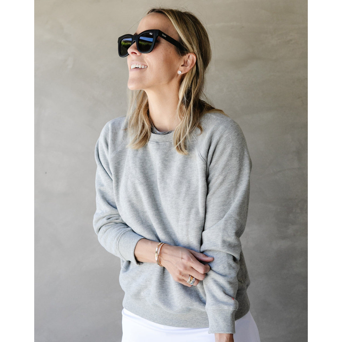 Women's Organic Pullover Sweatshirt [Light Heather Grey]