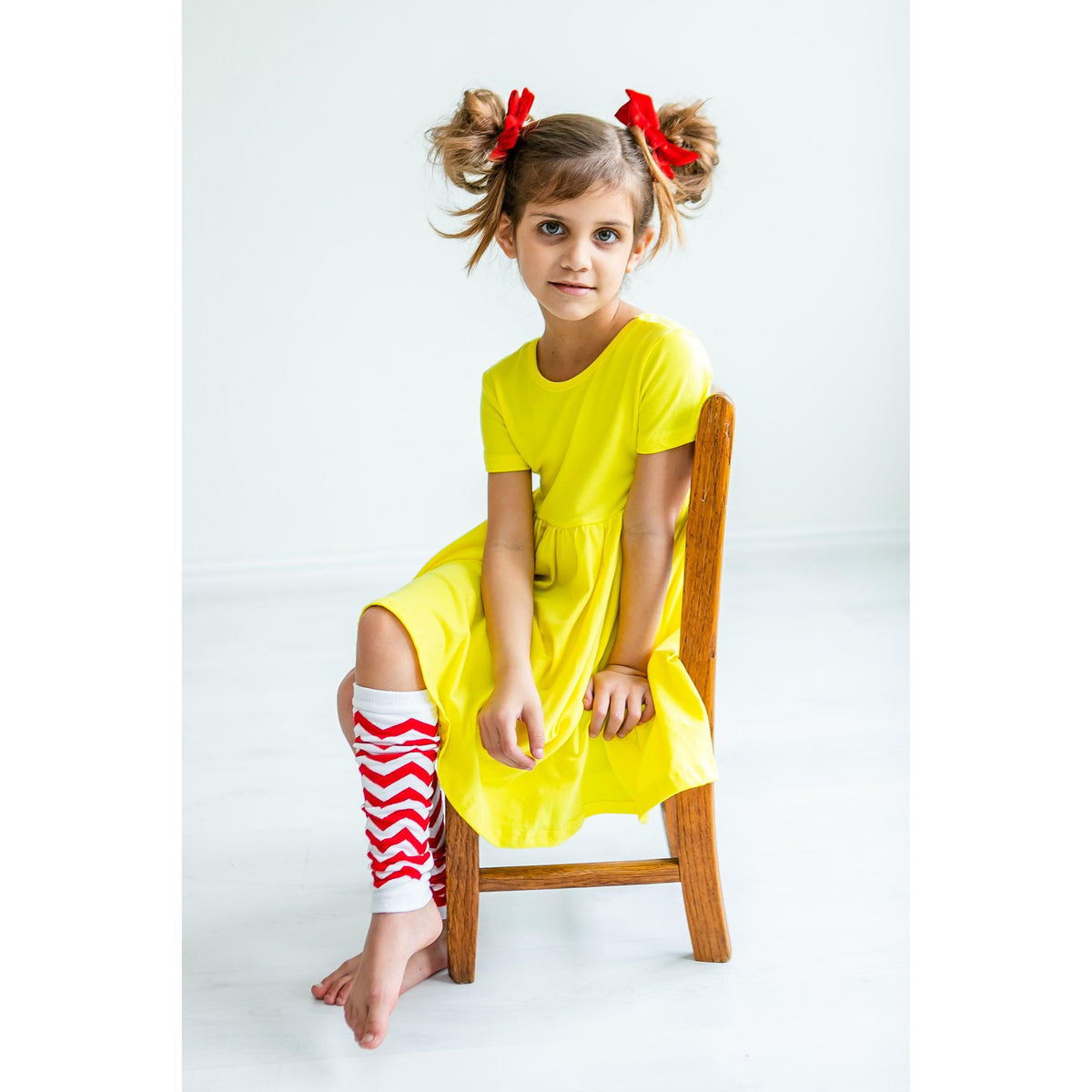 Yellow S/S Pocket Twirl Dress