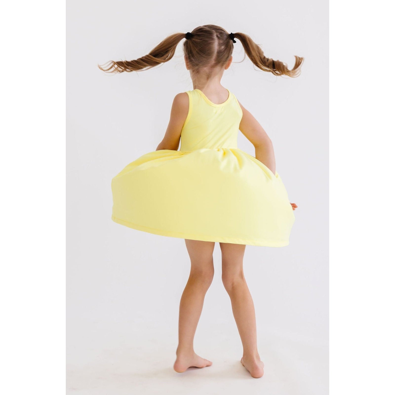 Yellow Tank Pocket Twirl Dress