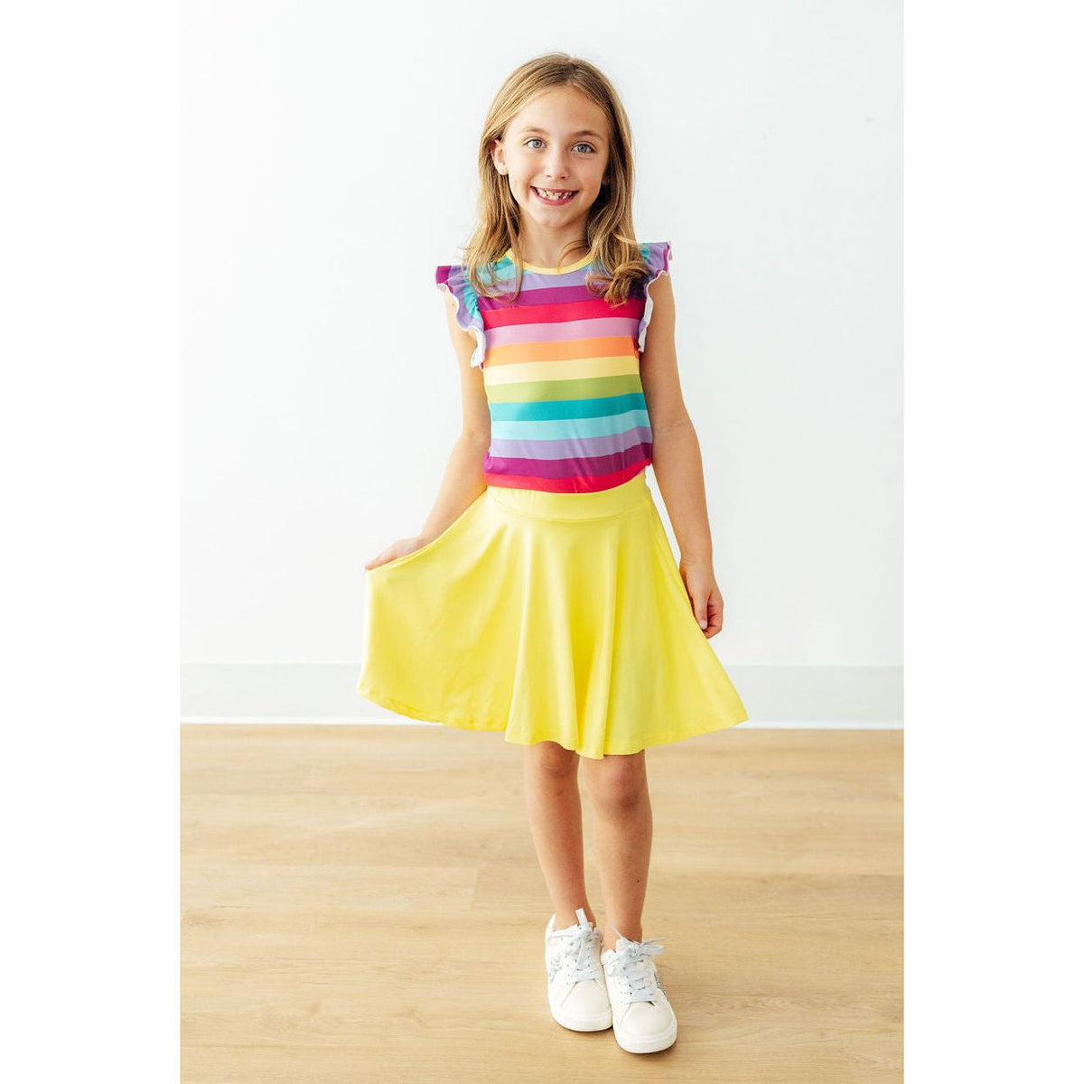 Yellow Twirl Skort