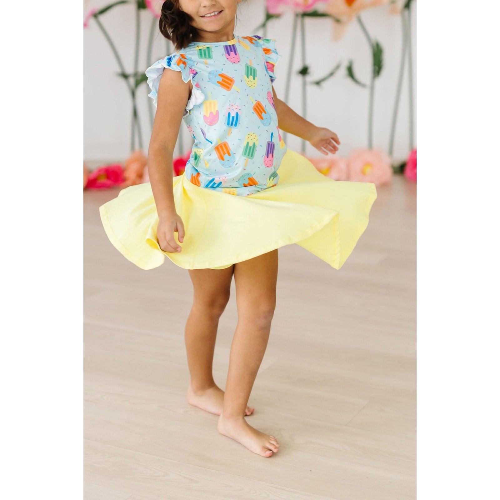 Yellow Twirl Skort