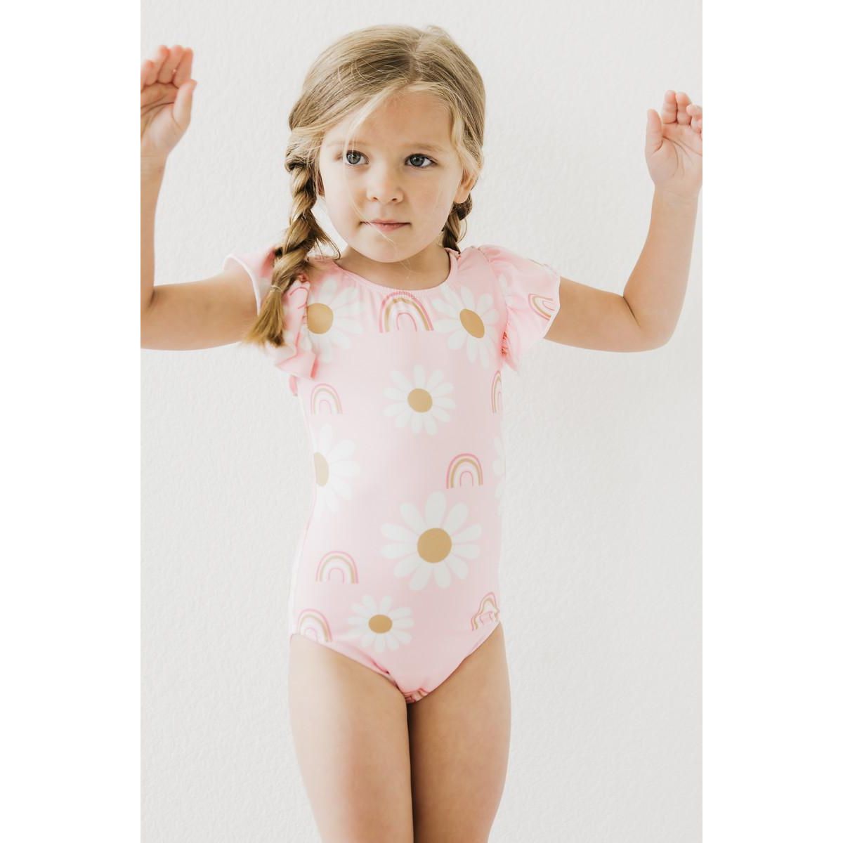 You are My Sunshine S/S Flutter Sleeve Leotard