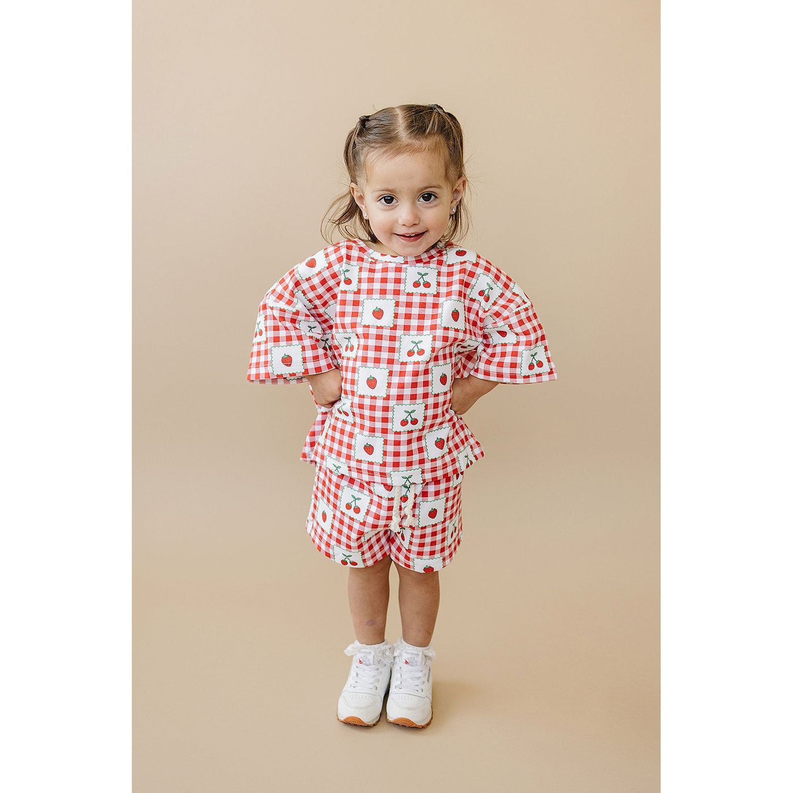 Shorts Set | Strawberry Gingham