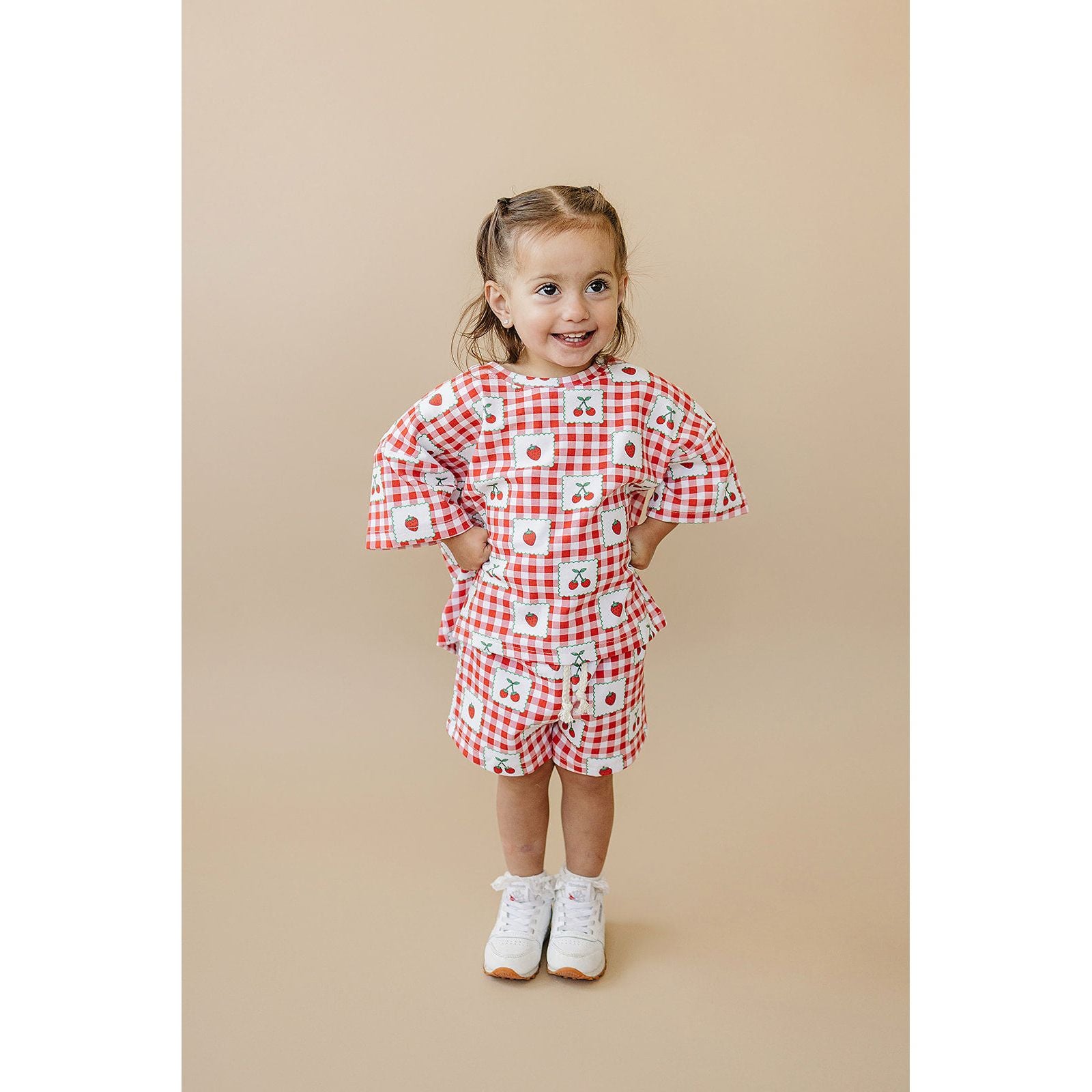Shorts Set | Strawberry Gingham