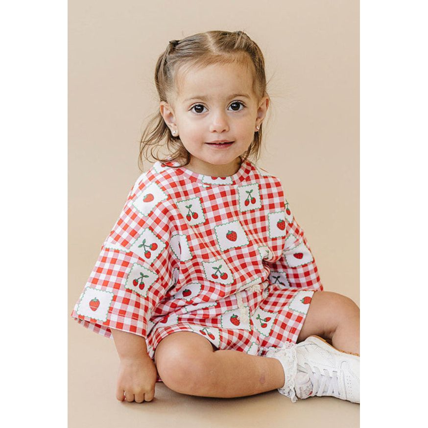 Shorts Set | Strawberry Gingham