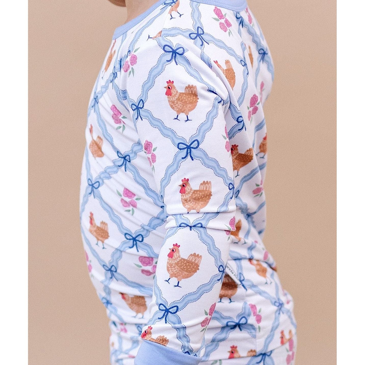 Bamboo Two Piece Set | Chickens & Flowers