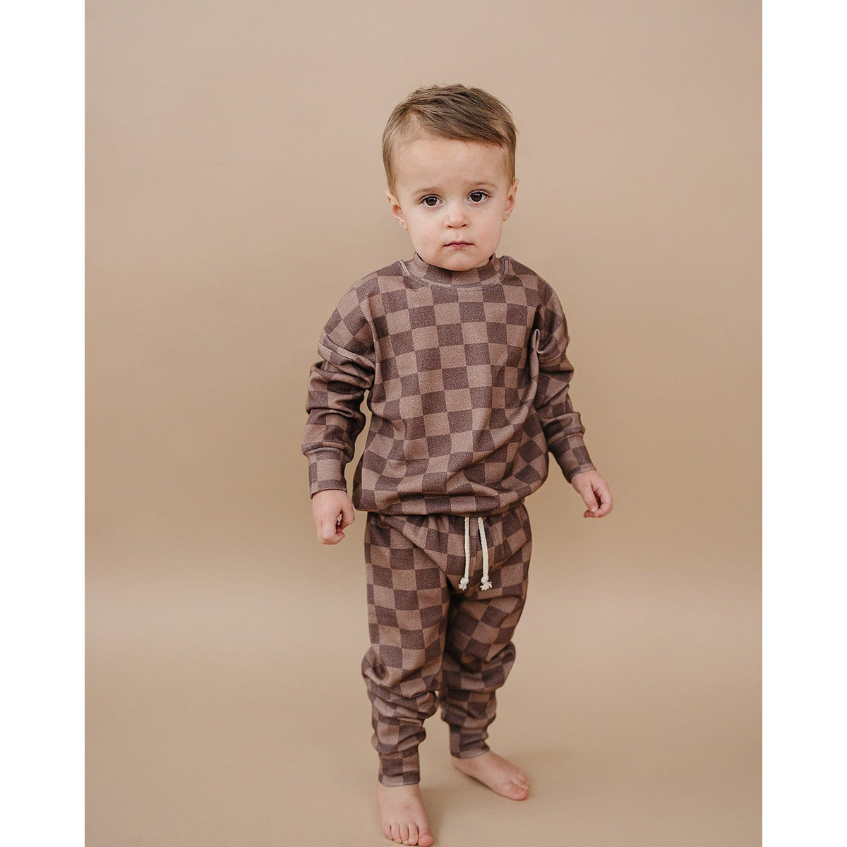 Jogger Set | Espresso Checkered