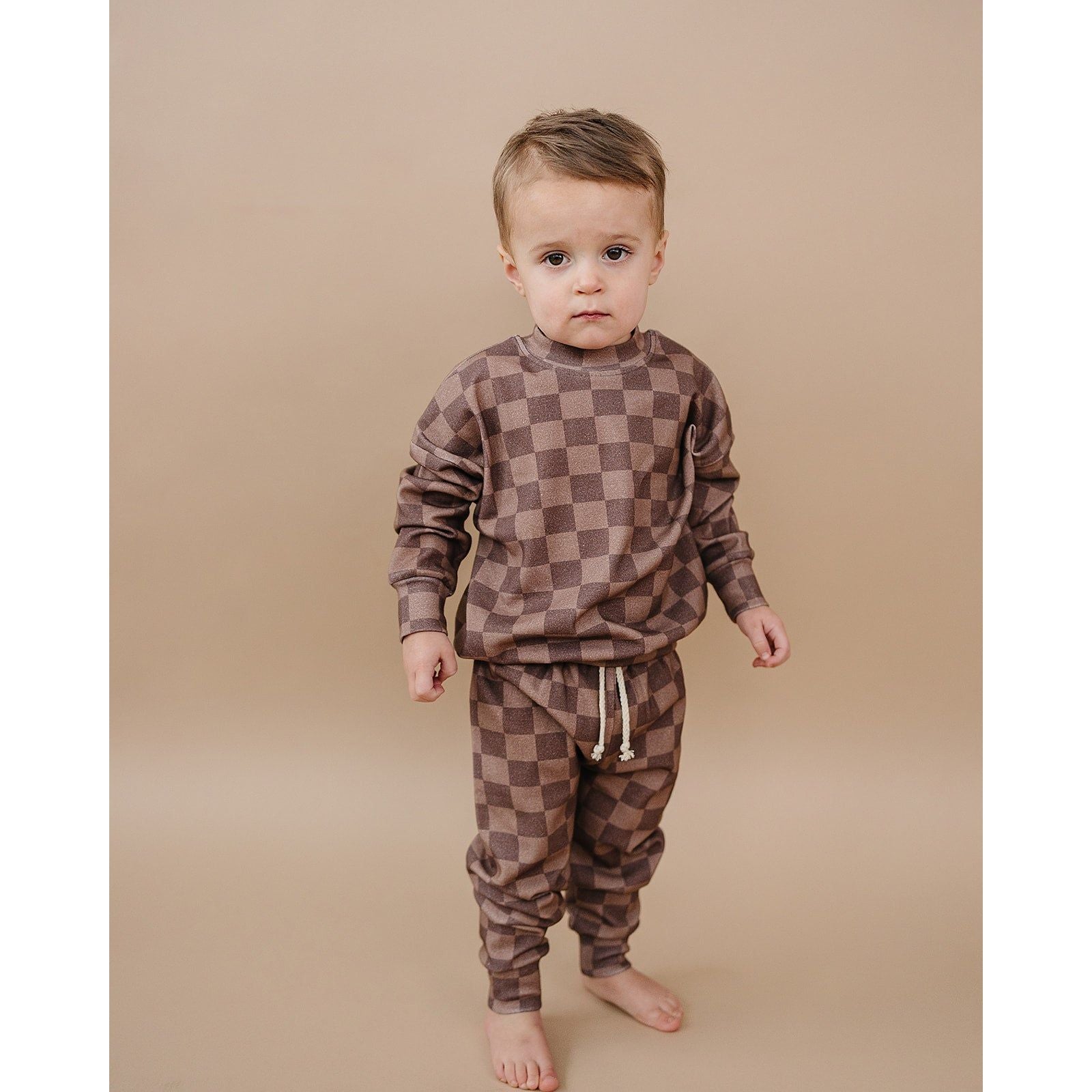 Jogger Set | Espresso Checkered