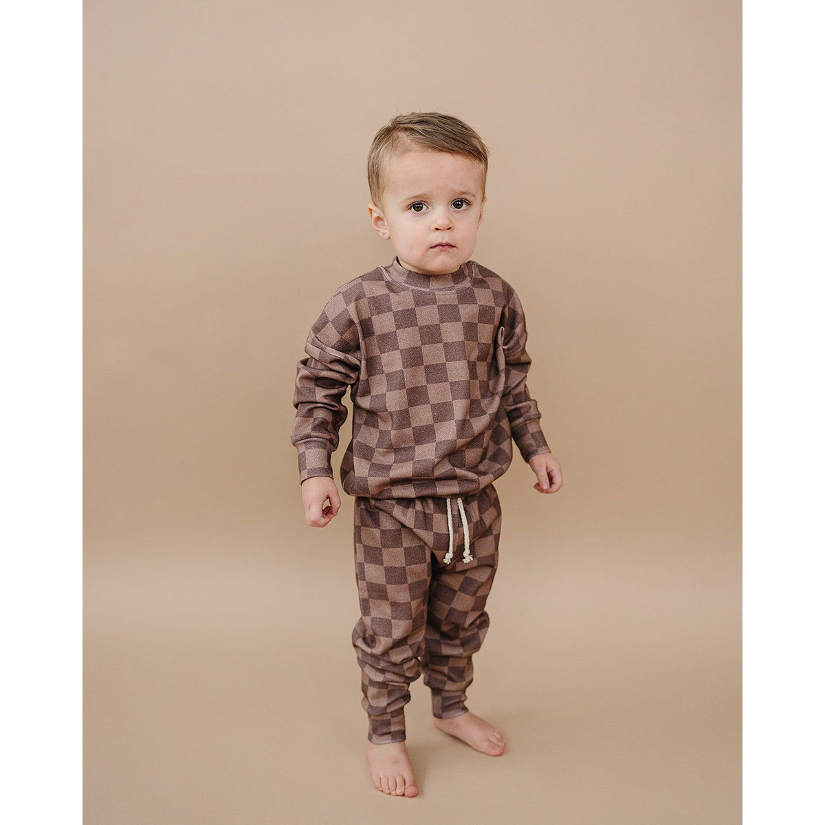 Jogger Set | Espresso Checkered