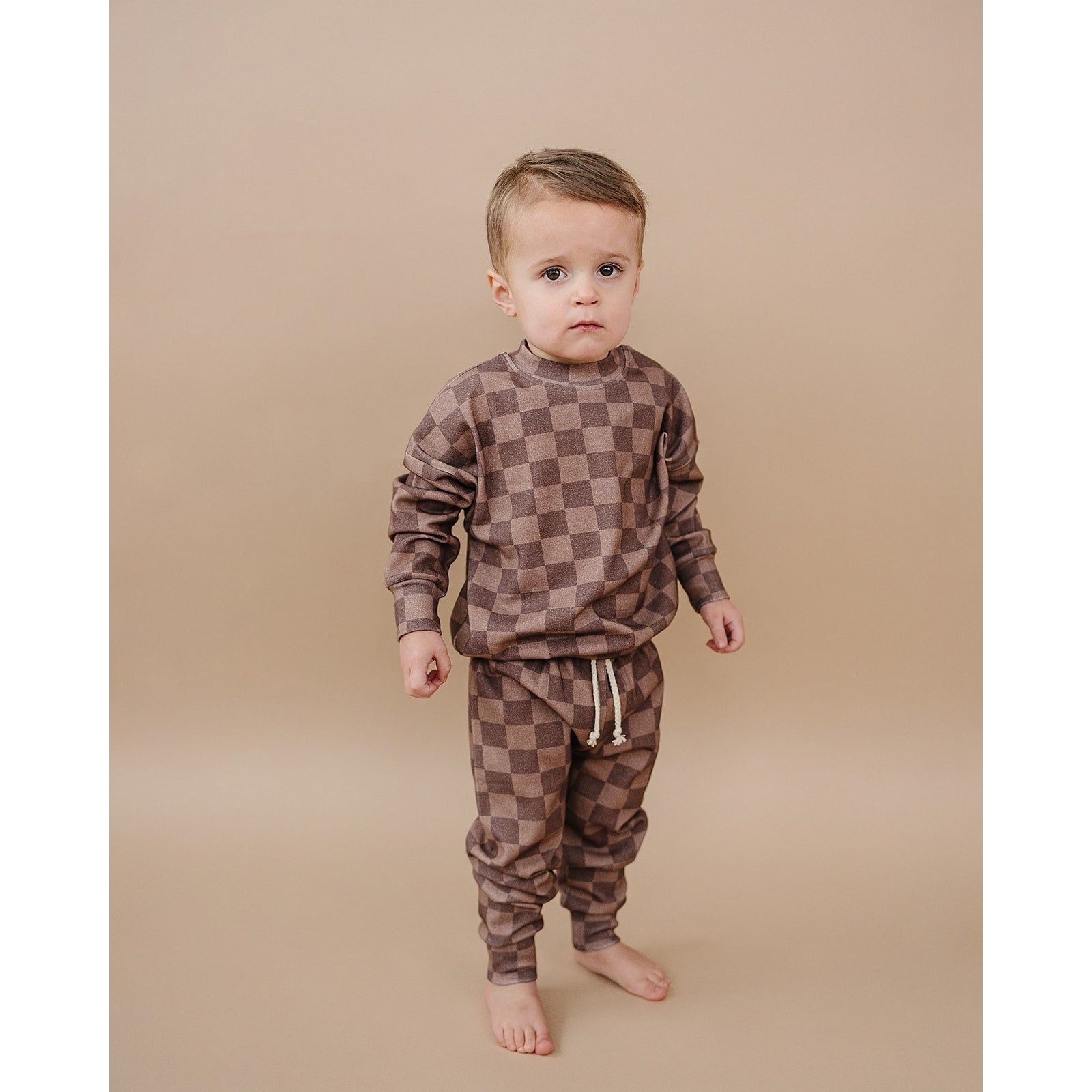 Jogger Set | Espresso Checkered