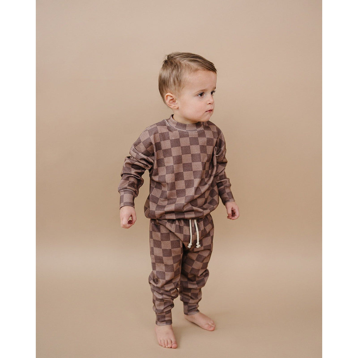 Jogger Set | Espresso Checkered