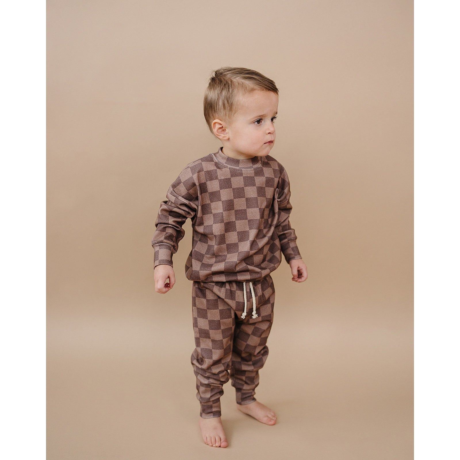 Jogger Set | Espresso Checkered