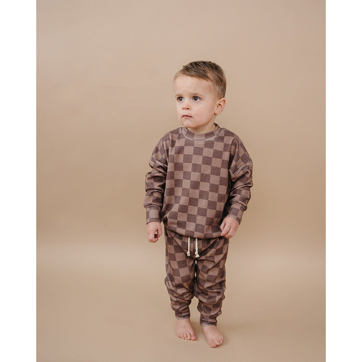 Jogger Set | Espresso Checkered