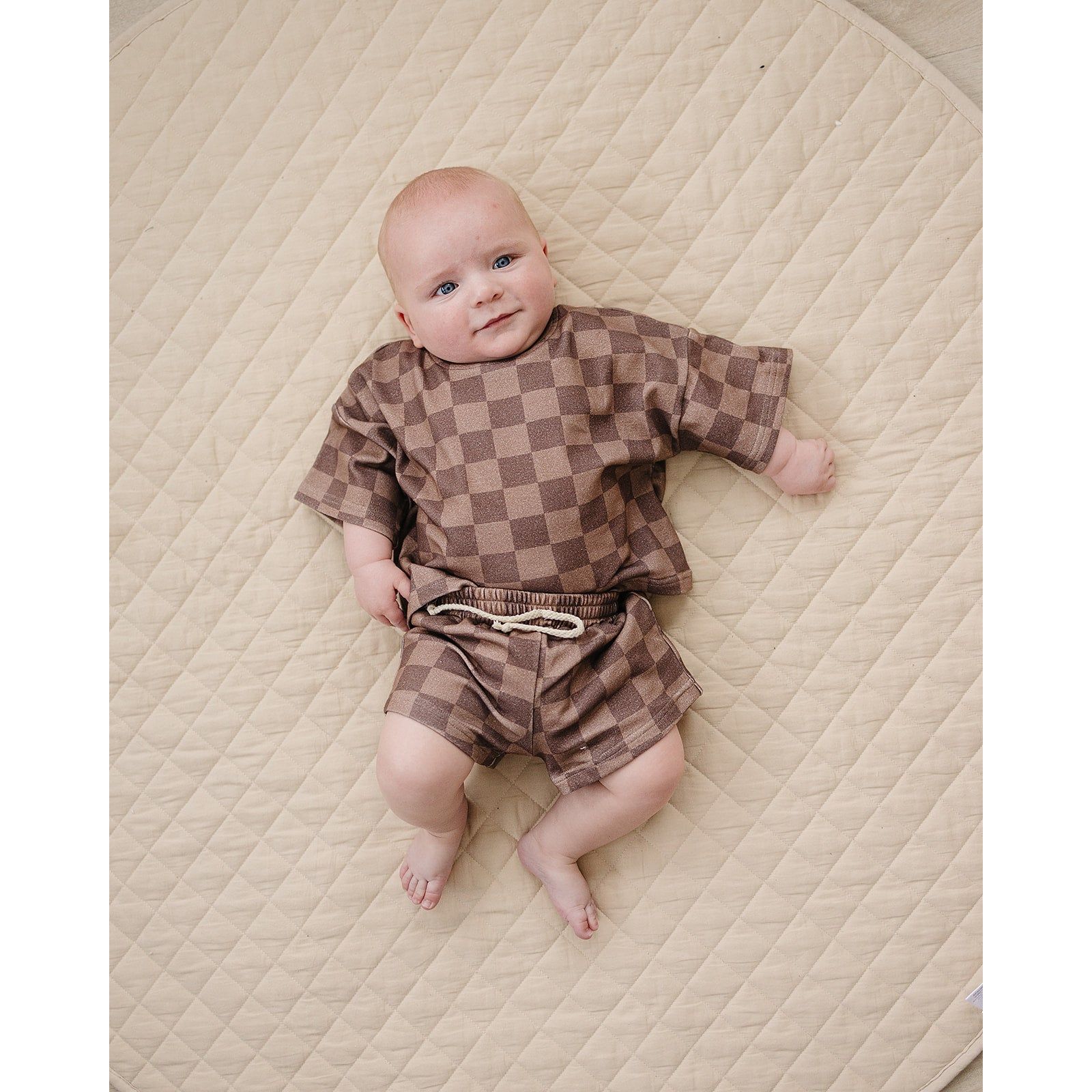 Shorts Set | Espresso Checkered